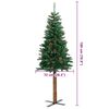 vidaXL Árbol de Navidad Delgado con 300 LED con soporte Verde 180 cm