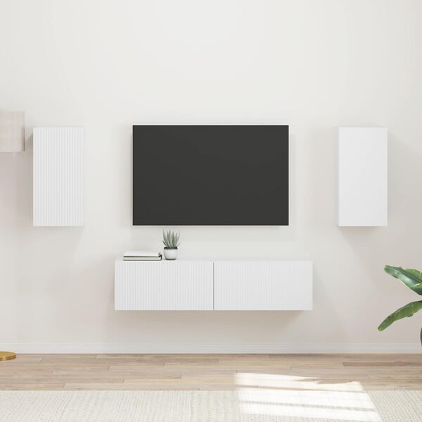 vidaXL Conjunto de mueble de TV 4 pcs Madera de ingenier&iacute;a
