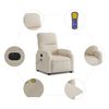 vidaXL Sill&oacute;n reclinable de masaje el&eacute;ctrico tela de microfibra beige