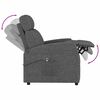 vidaXL Sill&oacute;n reclinable el&eacute;ctrico de tela gris oscuro