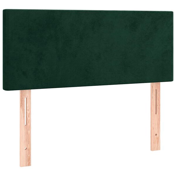 vidaXL Cabecero de terciopelo verde oscuro 100x5x78/88 cm