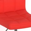 vidaXL Silla de comedor giratoria de cuero sint&eacute;tica roja