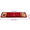 vidaXL Alfombrilla autoadhesiva para escalera 15 uds rojo 65x21x4 cm