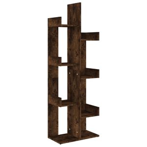 vidaXL Estanter&iacute;a madera contrachapada roble ahumado 48x25,5x140 cm