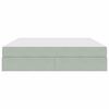 vidaXL Cama con almacenamiento y colchón Gris Claro 160 x 200 cm