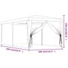 vidaXL Carpa para fiestas 6 paredes de malla HDPE gris antracita 3x6 m