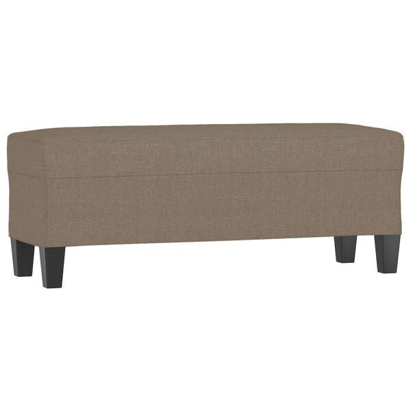 vidaXL Banco de tela gris taupe 100x35x41 cm