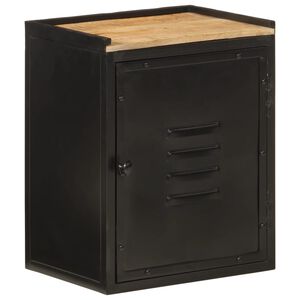 vidaXL Mueble de ba&ntilde;o hierro y madera maciza de mango 40x30x50 cm