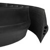 vidaXL Sello de Piso para Garaje Negro 74 x 20 mm 12 m Caucho EPDM