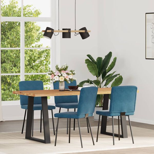 vidaXL Sillas de comedor 4 unidades terciopelo azul