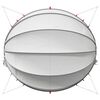 vidaXL Cúpula para piscina Manual Gris y naranja 546 x 516 x 250 cm