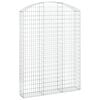vidaXL Cesta gaviones forma arco hierro galvanizado 150x30x200/220 cm