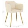 vidaXL Sillas de comedor 6 unidades de terciopelo crema