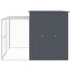 vidaXL Caseta perros con corral acero galvanizado gris 214x253x181 cm