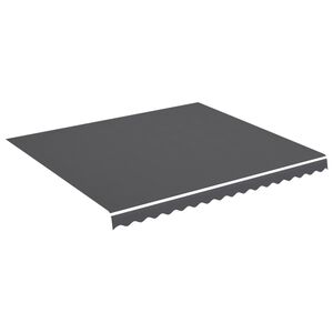 vidaXL Tela de repuesto para toldo gris antracita 380x345 cm poli&eacute;ster