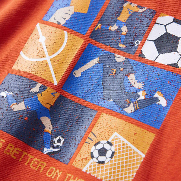 Camiseta infantil de manga larga naranja 92