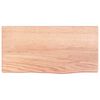 vidaXL Estante de pared madera de roble tratada marr&oacute;n claro 40x20x2cm