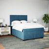 vidaXL Cama box spring con colch&oacute;n terciopelo azul 140x190 cm
