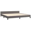 vidaXL Estructura de cama sin colchón cuero sintético gris 200x200 cm