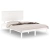 vidaXL Estructura de cama sin colch&oacute;n madera de pino blanca 140x190 cm
