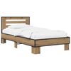 vidaXL Estructura de cama con cabecero Roble artisan 80 x 200 cm