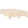 vidaXL Cama box spring con colch&oacute;n tela color crema 120x190 cm