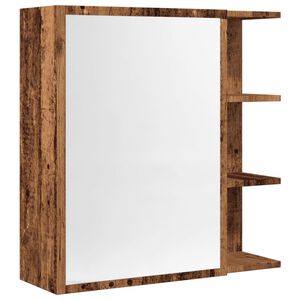 vidaXL Armario espejo de ba&ntilde;o madera envejecida 62,5x20,5x64 cm