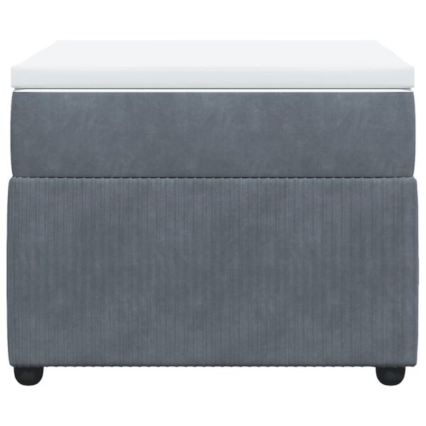 vidaXL Cama box spring con colchón terciopelo gris oscuro 90x190 cm