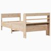 vidaXL Estructura de cama sin colchón madera maciza pino 75x190 cm