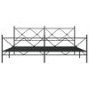 vidaXL Estructura cama sin colchón con estribo metal negro 200x200 cm