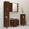 vidaXL Set de muebles de baño 4 pzas madera contrachapada marrón roble