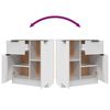 vidaXL Aparador de madera contrachapada blanco 60x30x70 cm