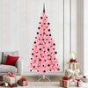 vidaXL Árbol de Navidad con 300 LED con soporte Rosa 210 cm PVC