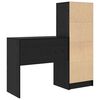 vidaXL Escritorio con caj&oacute;n 2 pcs Roble Negro