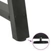 vidaXL Patas para mesa de centro en forma de A (2 unidades), antracita, 40 x (30-31) cm, acero