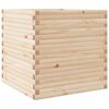 vidaXL Jardinera de madera maciza de pino 70x70x68,5 cm