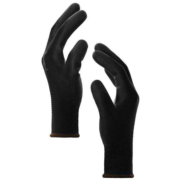 vidaXL Guantes de Trabajo 12 pcs Negro 8 / m Poliéster