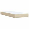 vidaXL Cama box spring con colch&oacute;n tela color crema 90x200 cm