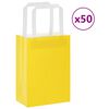 vidaXL Bolsas de papel con asas 50 uds amarillas 15x8x21 cm