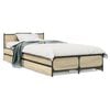 vidaXL Cama con cajones madera ingenier&iacute;a roble Sonoma 90x200 cm