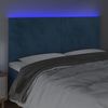 vidaXL Cabecero con luces LED terciopelo azul oscuro 180x5x118/128 cm