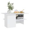 vidaXL Mesa de centro madera contrachapada blanco 90x60x46,5 cm