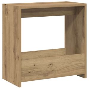 vidaXL Mesa auxiliar madera contrachapada roble artisian 50x26x50 cm