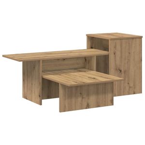 vidaXL Mesa Consola Roble artisan 91,5 x 35 x 38,5 cm