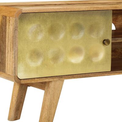 vidaXL Mueble para TV de madera de mango maciza 120x30x45 cm