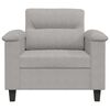 vidaXL Sill&oacute;n de tela microfibra gris claro 60 cm