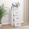 vidaXL Aparador de madera contrachapada blanco 40x33x70 cm