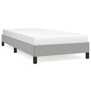 vidaXL Estructura de cama sin colch&oacute;n tela gris claro 90x200 cm