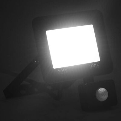 vidaXL Foco LED con sensor 30 W blanco frío