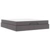 vidaXL Estructura de cama con colch&oacute;n Otro 2 uds. Gris PVC
